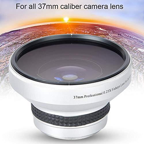 S erounder 37mm 0.25X Super Fisheye Lens Additional Lens,Aluminum Alloy 2 Part Removable Macro Close-up Shooting Fisheye Effect Wide View Optical Glass Camera Photography Lens, is for 37mm Camera Lens Default