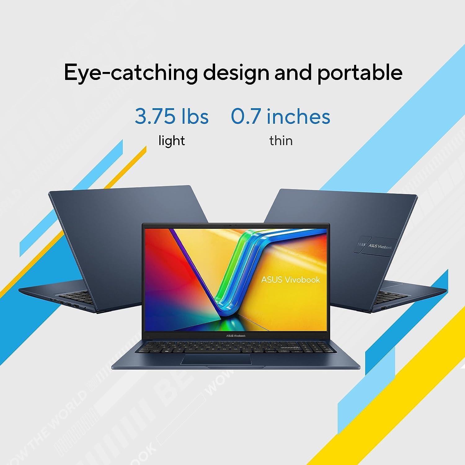 ASUS ASUS 2024 Newest Vivobook 15 Laptop for Student Business, 15.6" Full HD Display, Intel Core i3-1215U(6-Core, Up to 4.4GHz), 16GB RAM, 512GB SSD, UHD Graphics, Wi-Fi, Bluetooth, Win 11 S, with Mouse