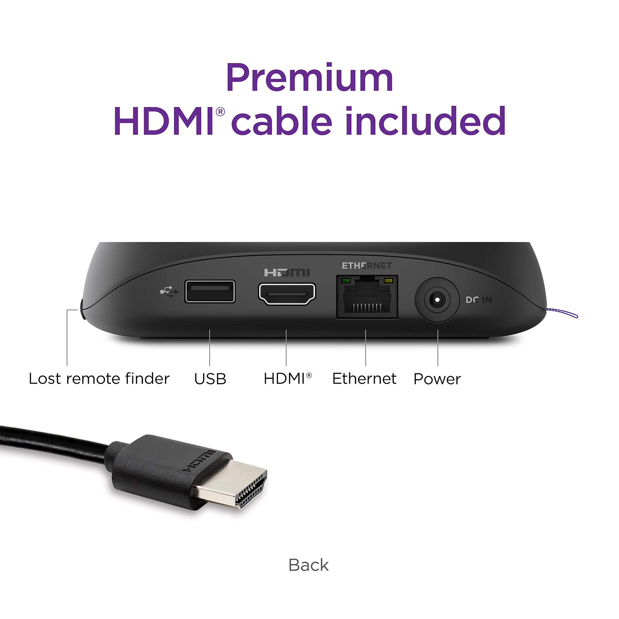 Roku Roku Ultra | Streaming Device HD/4K/HDR/Dolby Vision with Dolby Atmos, Bluetooth Streaming, and Roku Voice Remote with Headphone Jack and Personal Shortcuts, includes Premium HDMI® Cable