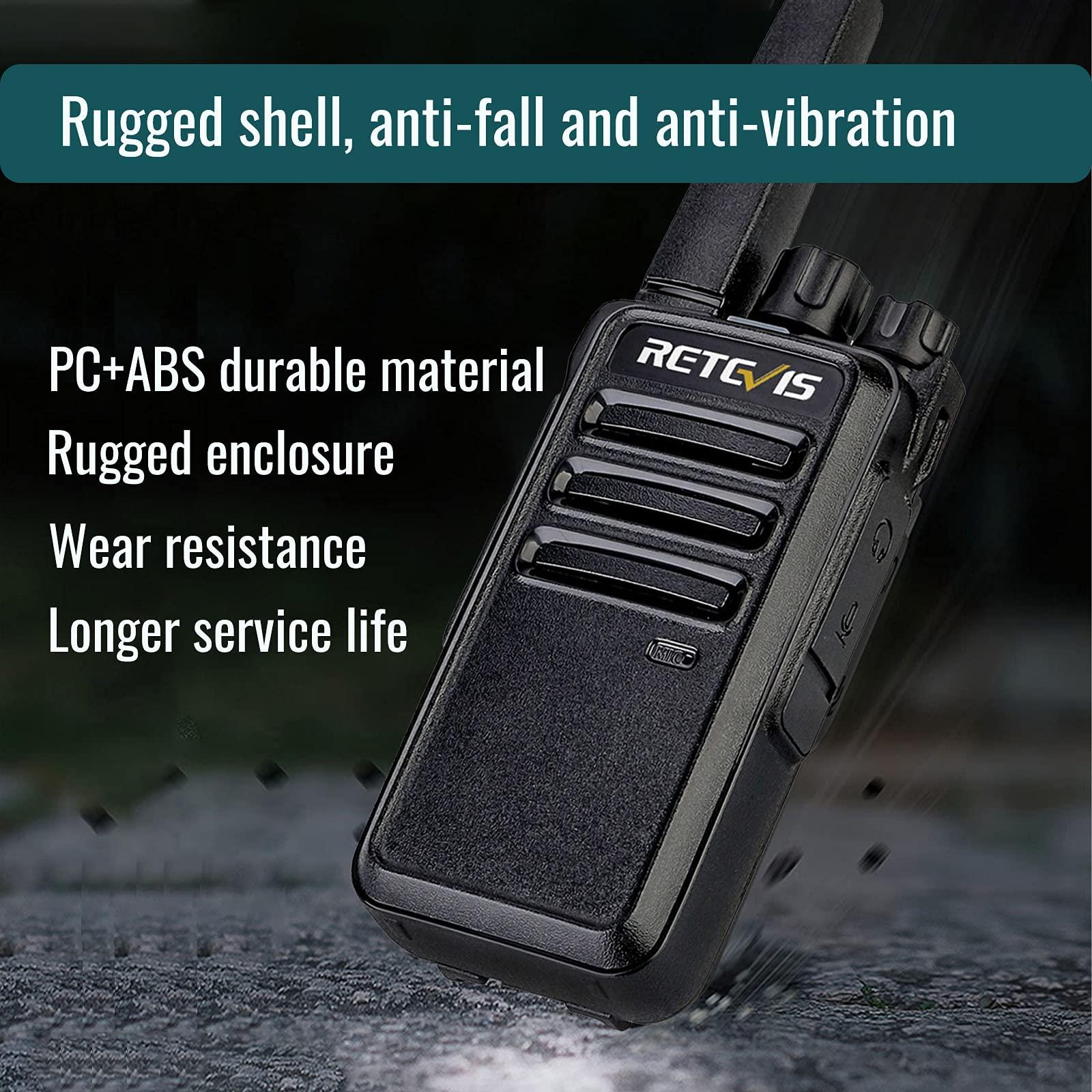 Retevis Retevis RT68 Walkie Talkies Rechargeable (6 Pack) Bundle with IP54 Waterproof Speaker Microphone, Portable Two Way Radios 6 Pack with Six-Way Multi Gang Charger