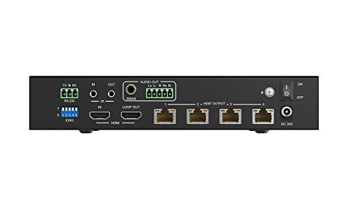 BZB GEAR BZBGEAR 1x4 4K UHD HDMI HDBaset Splitter/Distribution Amplifier Over Category Cable (Kit, Includes 4X RX) - BG-UDA-E14