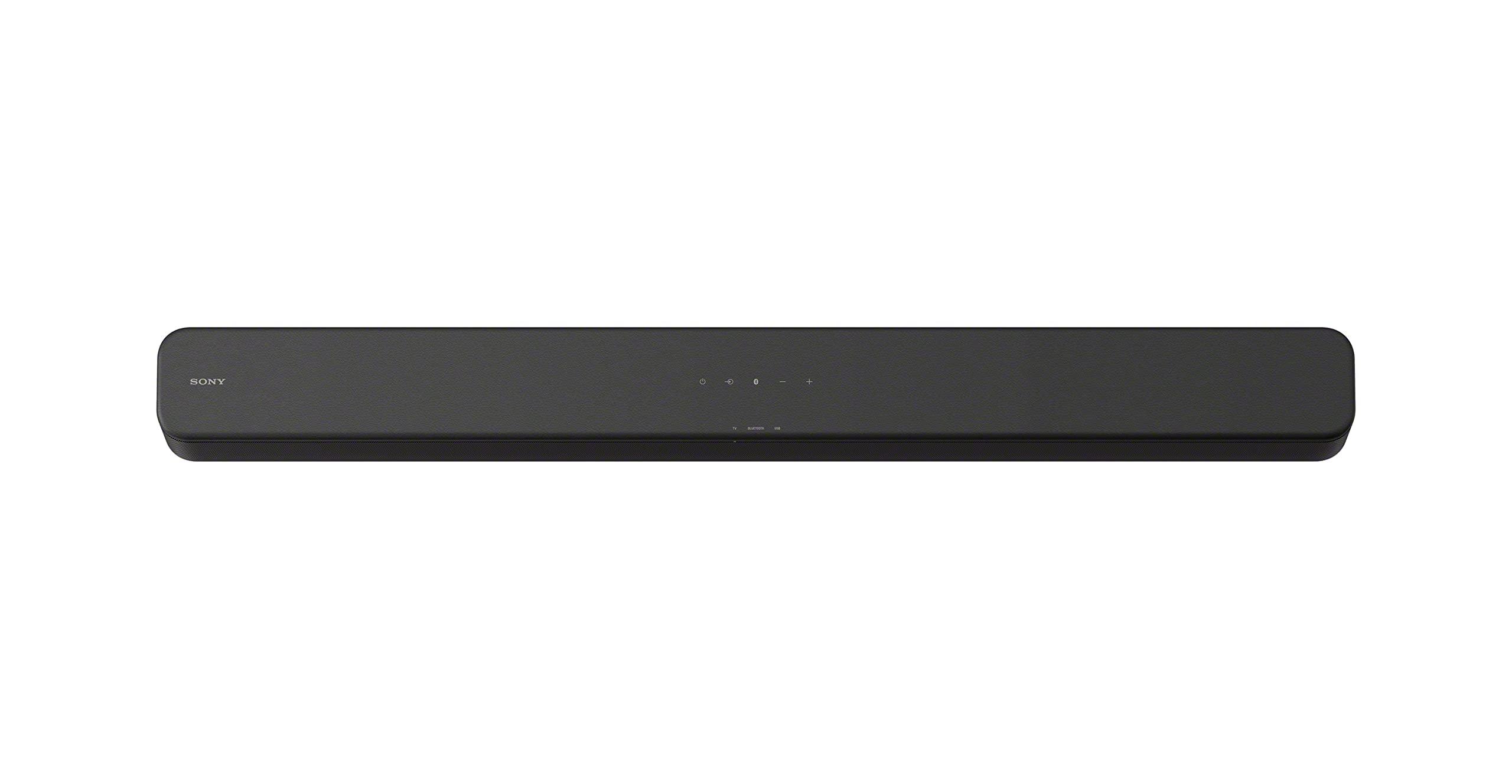 Sony Sony S100F 2.0ch Soundbar with Bass Reflex Speaker, Integrated Tweeter and Bluetooth, (HTS100F), Easy Setup, Compact, Home Office use with Clear Sound Black & DVPSR210P DVD Player