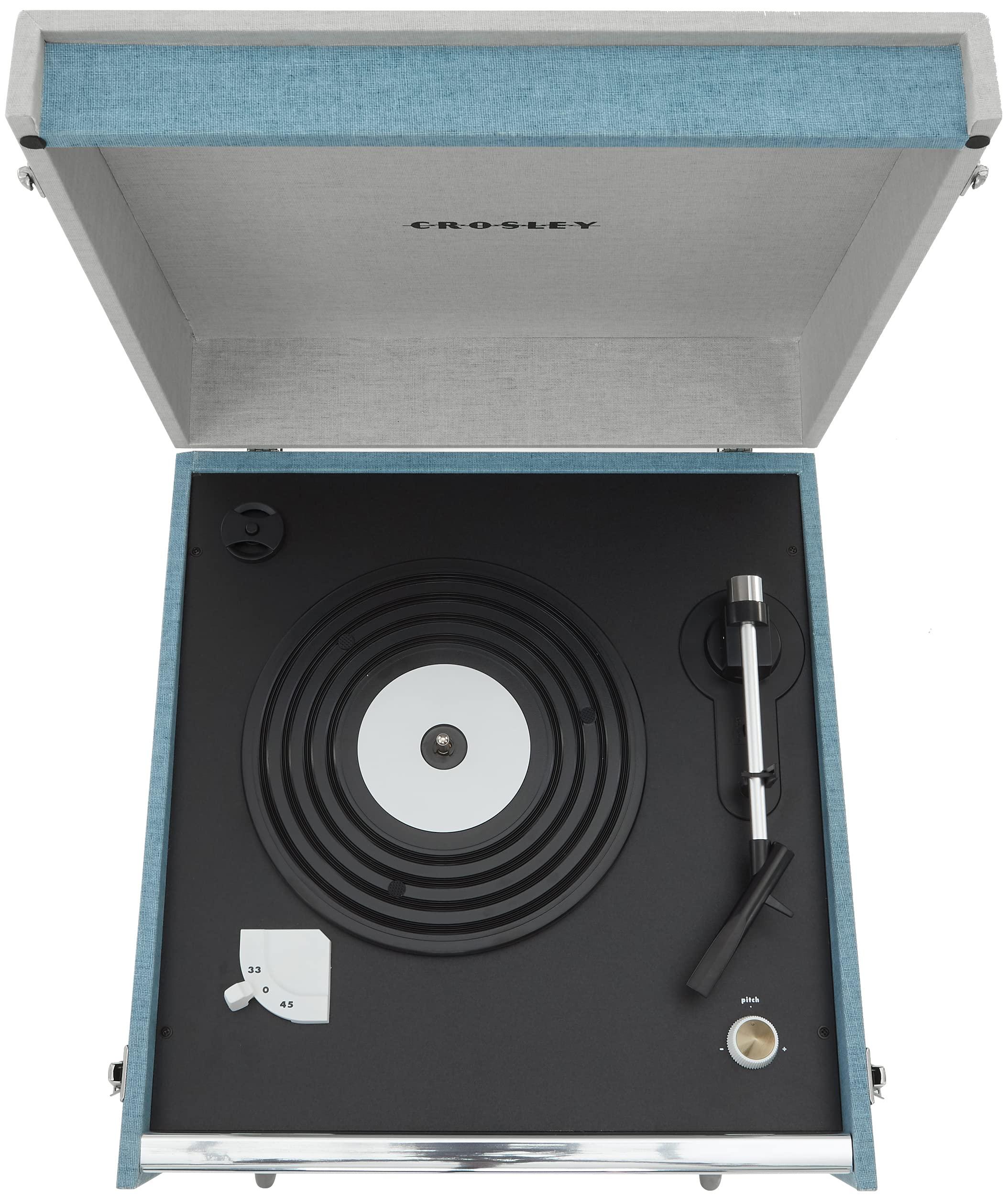 Crosley Crosley CR6233E-TN Dansette Bermuda Bluetooth in/Out Portable Vinyl Record Player Turntable with Aux-in, Tourmaline