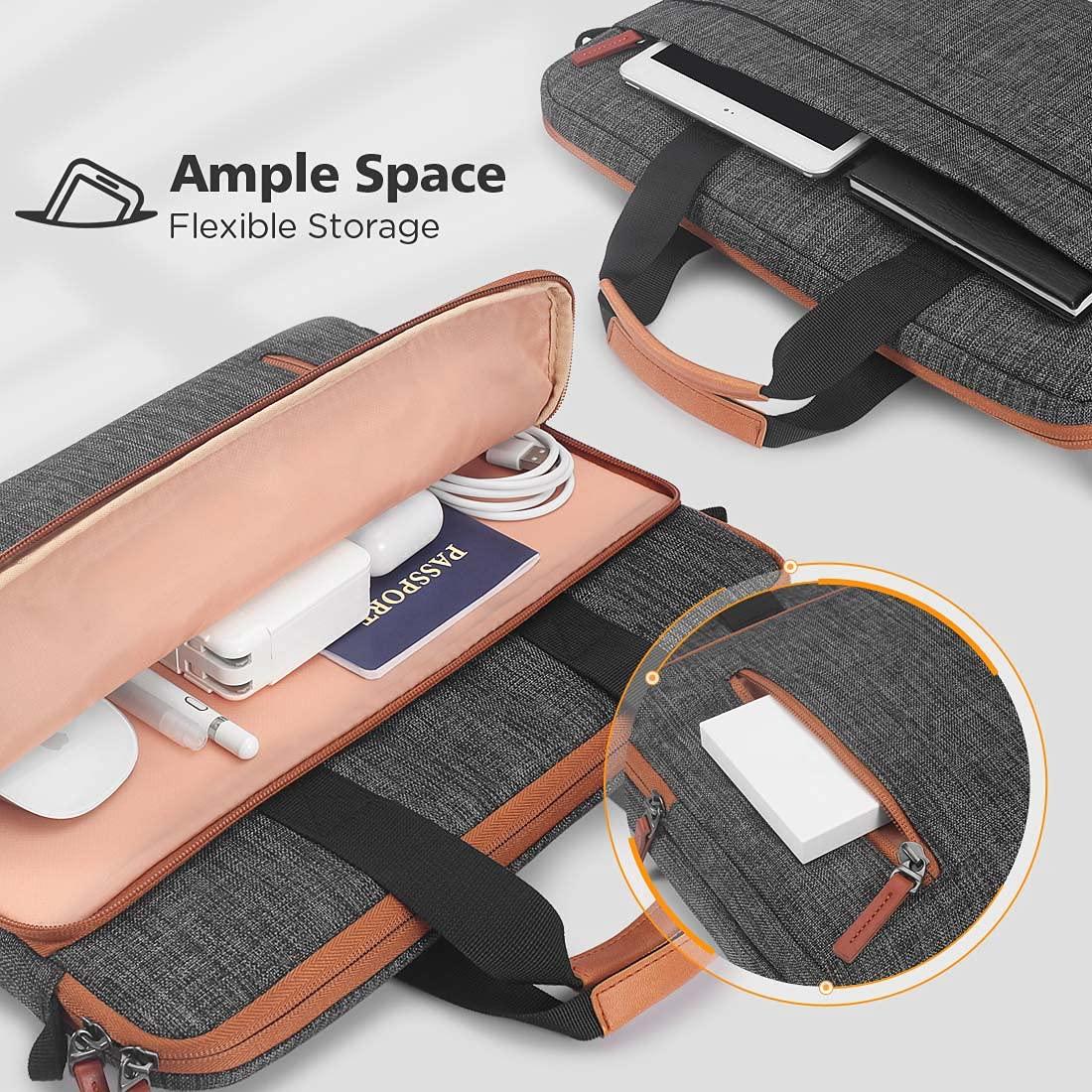 KIZUNA KIZUNA Laptop Bag Case 14 Inch Shoulder Sleeve Briefcase For 15" Macbook air M2 2023/14" Lenovo Flex 14/15.4" MacBook Pro/IdeaPad Flex 5/14" HP EliteBook 840 G5/HP Pro 14 G3/Dell Latitude/Surface
