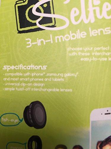 Selfie Selfie 3-in-1 Mobile Lens Kit Black Choose Your Perfect Effect with Interchangeable & Easy to Use Lenses