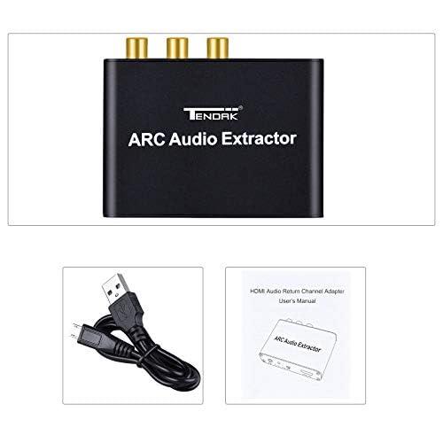 Tendak HDMI ARC Adapter, Tendak ARC Audio Extractor with Digital Optical TOSLINK SPDIF/Coaxial and Analog 3.5mm L/R Stereo Audio Converter for HDTV Soundbar Speaker Amplifier
