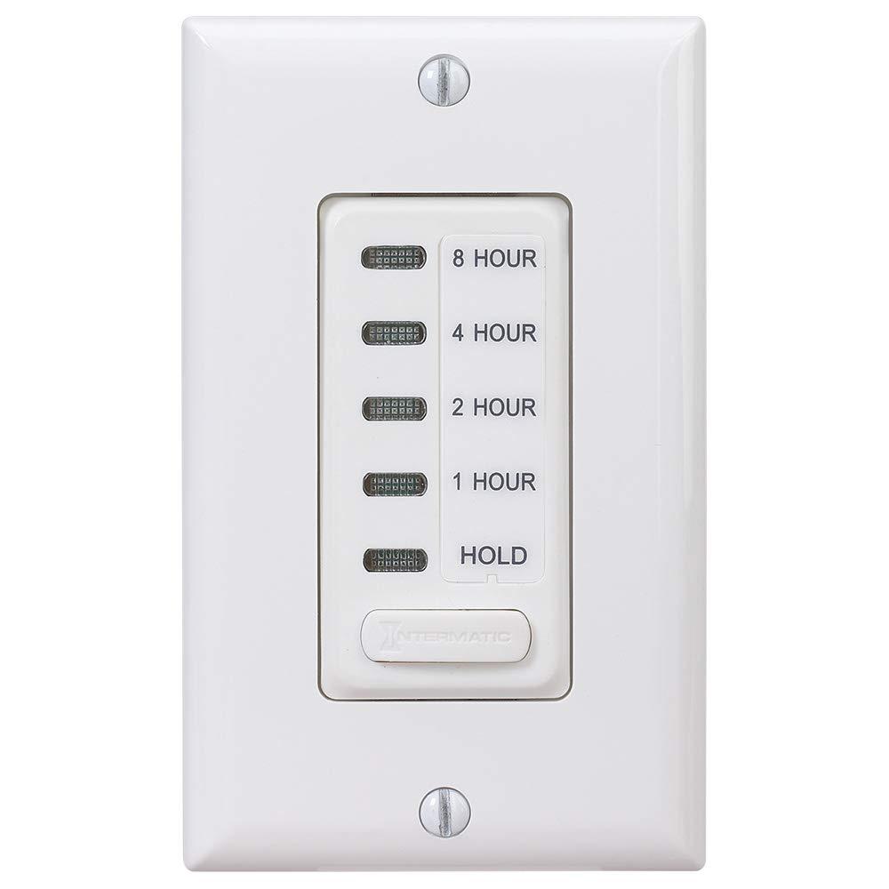 Intermatic Intermatic EI220W 1/2/4/8 Hour SPST 1800-Watt in-Wall Countdown Timer, White