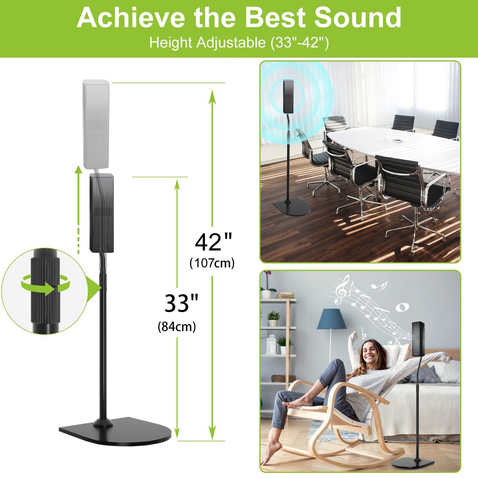 Varghesyla Pack of 2 Adjustable Stand for Bose Speaker Stand, for Bose OmniJewel Lifestyle 650, Surround Speaker 700, Surround Sound Speaker Stand for Bose Omnijewel Speaker Stands with OmniJewel Bracket