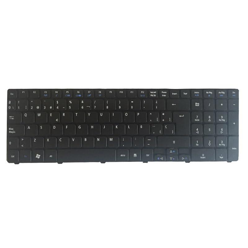 Glintique Glintique OEM Spanish Laptop Keyboard for Acer Aspire Series - Black Replacement Keyboard for Models 5810, 5536, 5738, 5740, 5742G, 5742Z, and More Accessories