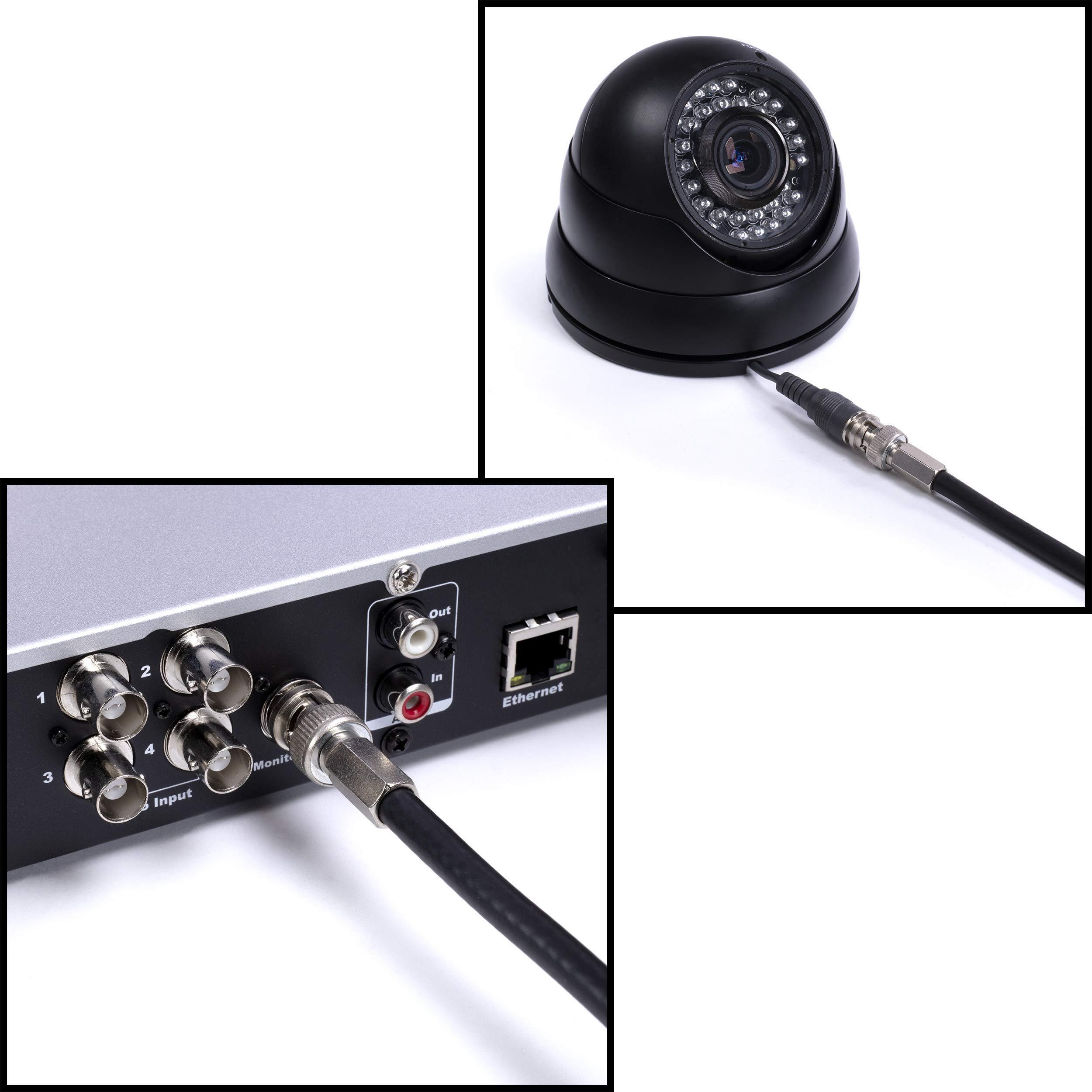 THE CIMPLE CO RG59 Coaxial Cable Connector, Screw On (Twist On) - SDI, HD-SDI, CCTV, Security, Video Card, Camera, Solderless - RG59 - Pack of 25