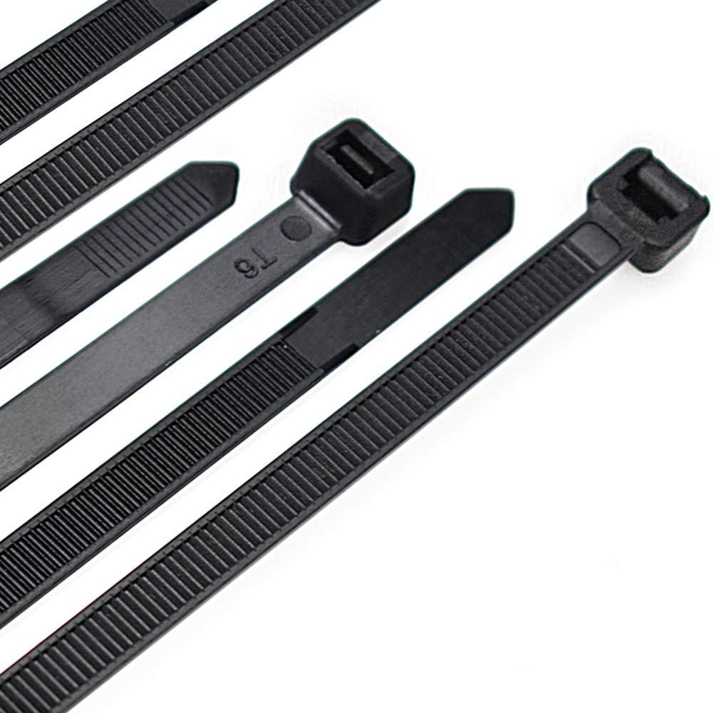 Flurhrt Cable Zip Ties Heavy Duty 26 Inch, Strong Large Black Zip Ties with 200 Pounds Tensile Strength, 50 Pieces, Long Durable Nylon Black tie wraps, Indoor and Outdoor UV Resistant, Quality Cable Ties