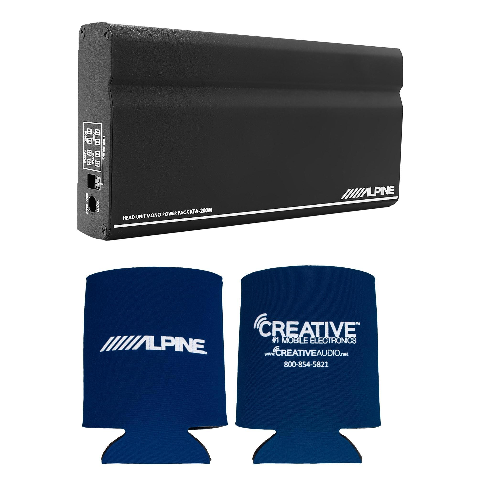 Alpine Alpine SS-SB Shallow 12" Subwoofer and KTA-200M Amp Bundle with Bass Knob