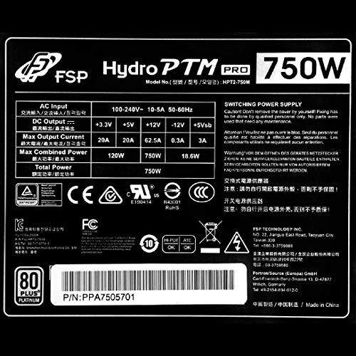 FSP FSP Hydro PTM Pro 750W 80 Plus Platinum Full Modular ATX 12V Power Supply (HPT2-750M)
