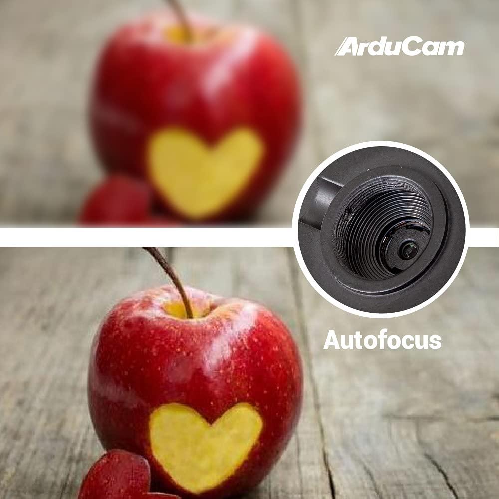 Arducam Arducam 4K 8MP IMX219 Autofocus USB Camera Module with Metal Case, 1080P Mini UVC USB2.0 Video Webcam with Microphone, 3.3ft/1m Cable for Computer, Laptop, Raspberry Pi, Jetson Nano