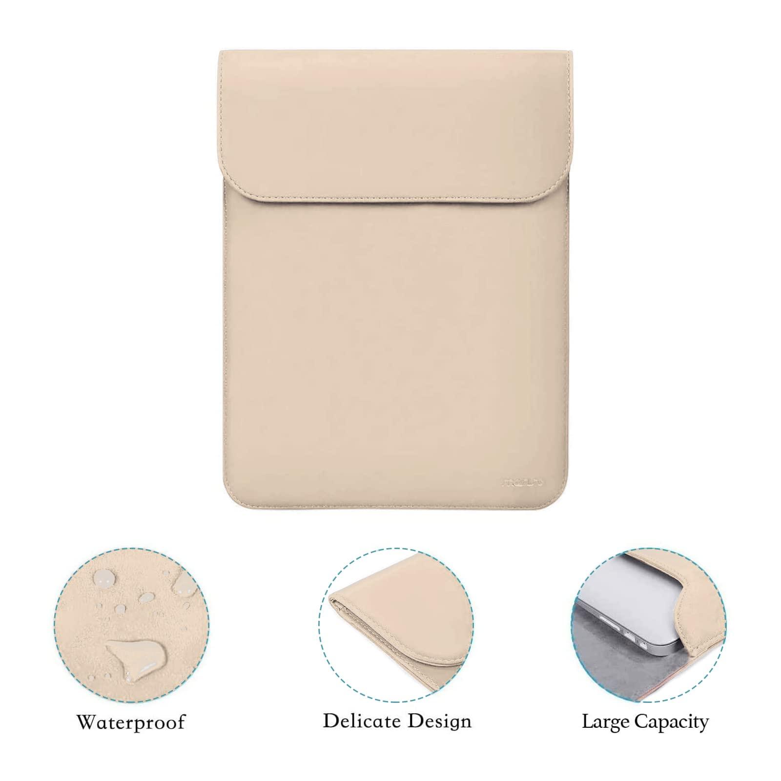 MOSISO MOSISO Compatible with MacBook Air 13 inch Case 2022 2021 2020 2019 2018 Release A2337 M1 A2179 A1932, Faux Suede Leather Laptop Sleeve with Small Bag& Keyboard Cover Skin, Camel&Apricot