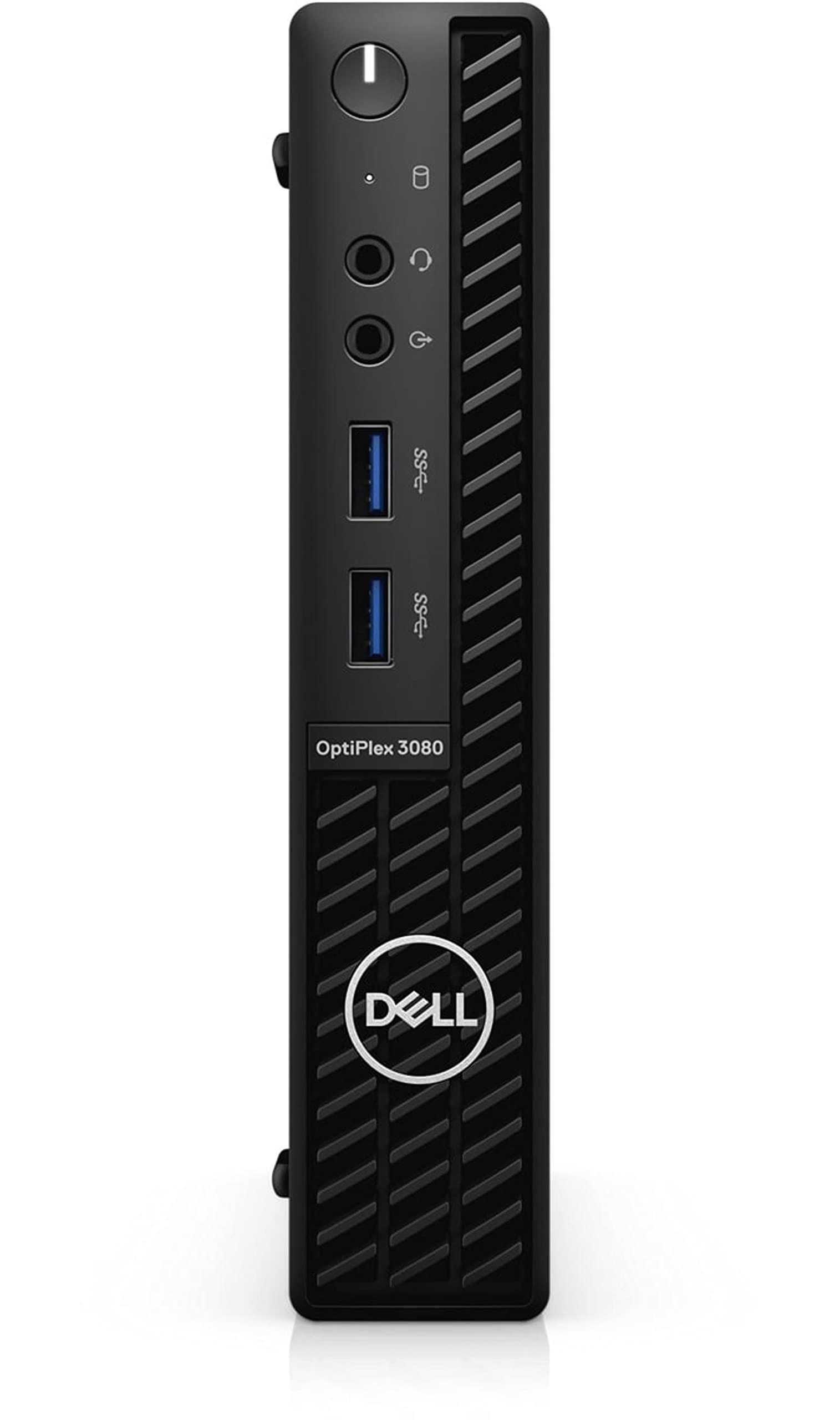 Dell Dell Optiplex 3080 Micro Desktop | Core i5-10500T - 256GB SSD Hard Drive - 8GB RAM | 6 cores @ 3.8 GHz Win 11 Pro Black (Renewed)