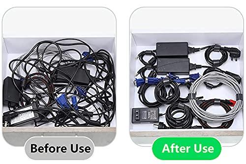 Oksdown Oksdown Cable Tie Reusable Black 50 Pack Straps Adjustable Releasable Extension Hook and Loop Tidy Wraps for Headphones HDMI Ethernet Printers Laptops USB Data Cables