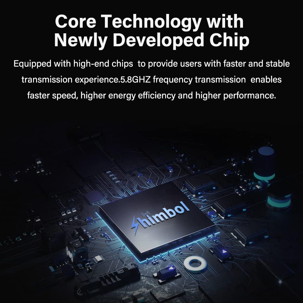 Shimbol Shimbol ZO1000 Wireless Video Transmission System, USB-C UVC Capture,1080P HDMI SDI Transmitter and Receiver, 0.08s Latency, 1000ft Range, 1 TX to 2 RX monioring,for Live Streaming