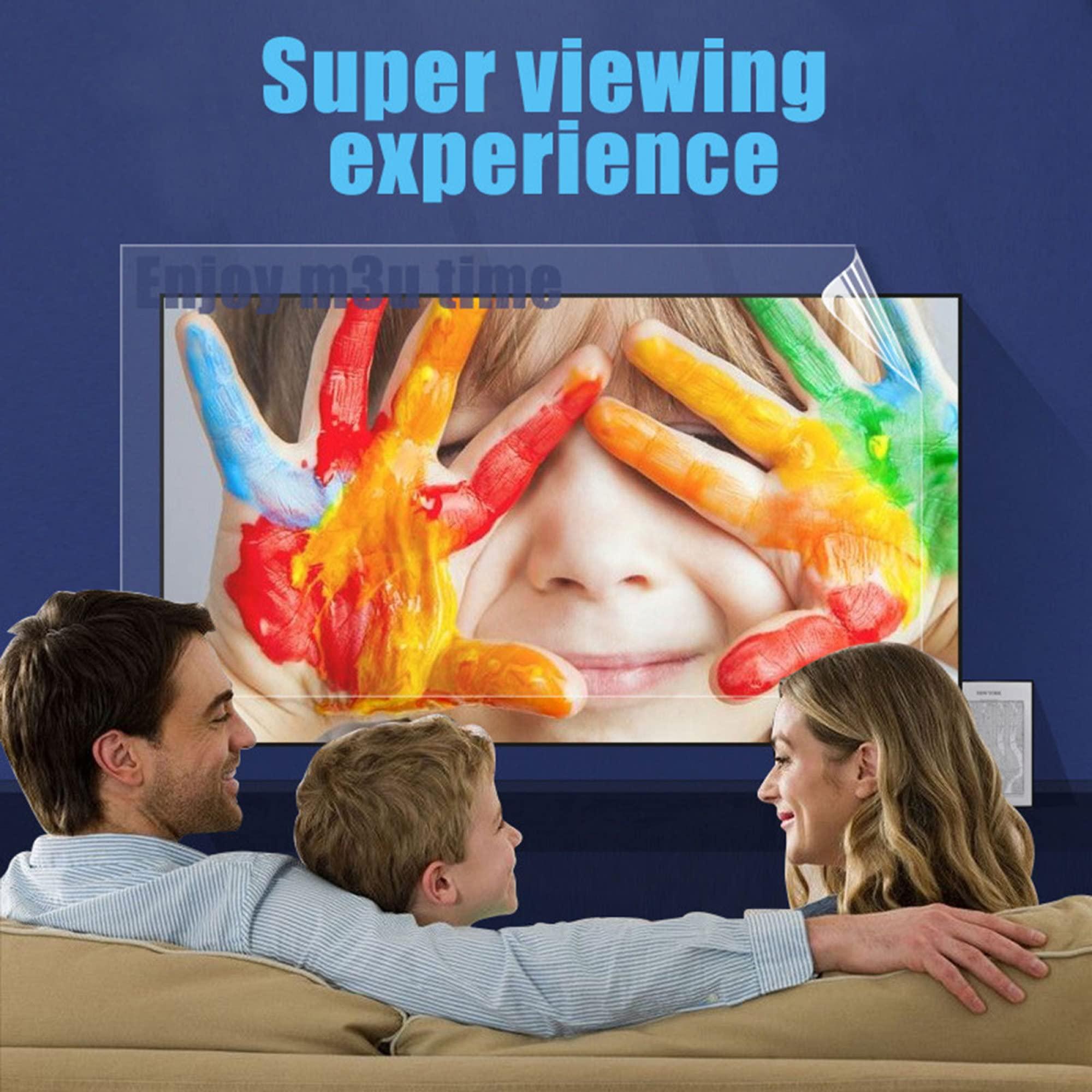 XRRX XRRX Anti Glare Film for 50-75 Inch TV Screen Protector, LCD Display Protector Film, Anti Blue Light/Anti- Radiation/Anti-Fingerprint Film, for All Brands / 65in1440x809mm