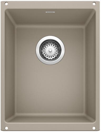 BLANCO BLANCO 517676 PRECIS SILGRANIT Medium Undermount Kitchen Sink, Truffle