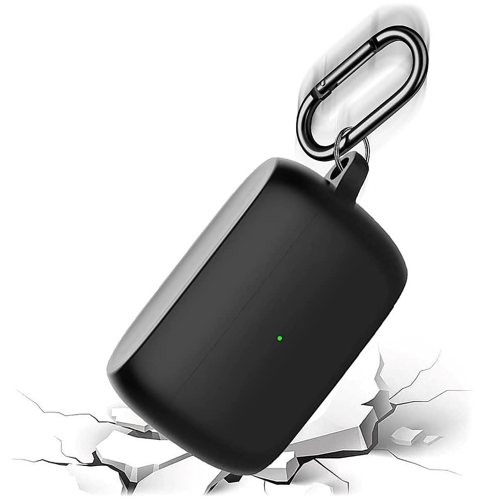 ZERODAMAGE SAHARA CASE SaharaCase Silicone Case for Jabra Elite 3 Headphones (2021) [Rugged] Full Body Protection Antislip Grip Slim with Keychain - Black