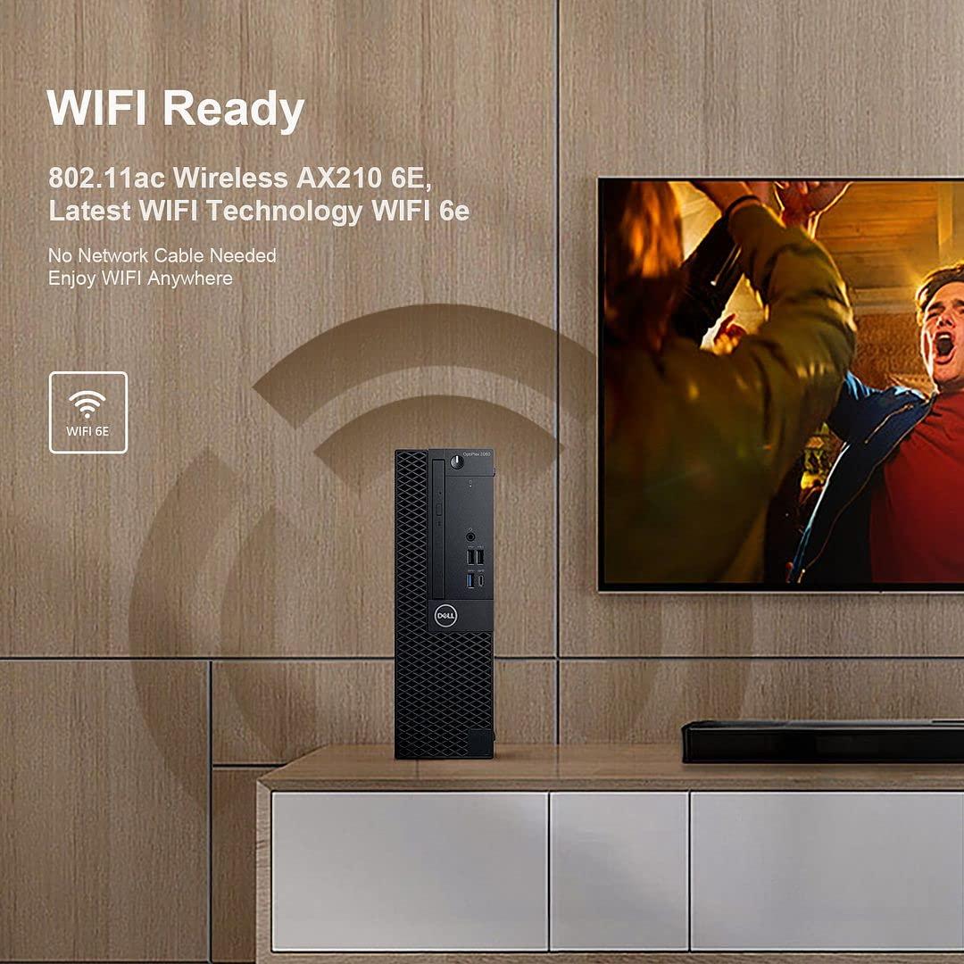 Dell Dell OptiPlex 3060 Desktop Computers Windows 11 Pro, Hexa Core i5-8500 Up to 4.1Ghz,32GB DDR4, 512GB M.2 NVMe SSD,1TB HDD,AX210 Built-in WiFi 6E, Small Form Factor PC, Black (Renewed)