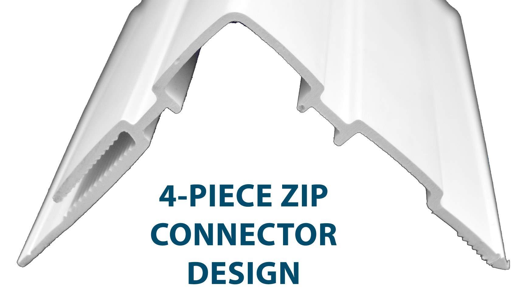 WEATHERABLES Weatherables 4x4 Vinyl Post Wrap Weatherproof Premium Outdoor Vinyl Porch Post Wrap with Fluted Design for Quickly Refreshing Existing Deck, Patio, and Porch Posts (4\"x4\"x102\", White Fluted)