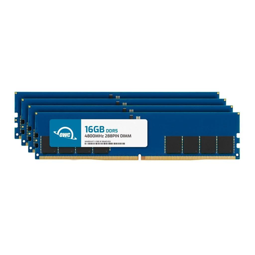 OWC OWC 64GB (4x16GB) DDR5 4800 PC5-38400 CL40 1Rx8 288-pin 1.1V Non-ECC UDIMM Memory RAM Module Upgrade Kit for Select Desktops