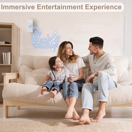 Dinghosen Speaker Wall&Ceiling Mount for Bose UB-20,UB-20 Series II Speaker Wall Mount Bracket for Bose Cube Speakers/Lifestyle/CineMate/Surround/SoundTouch/Acoustimass Home System Tilt&Swivel Adjustable(White)