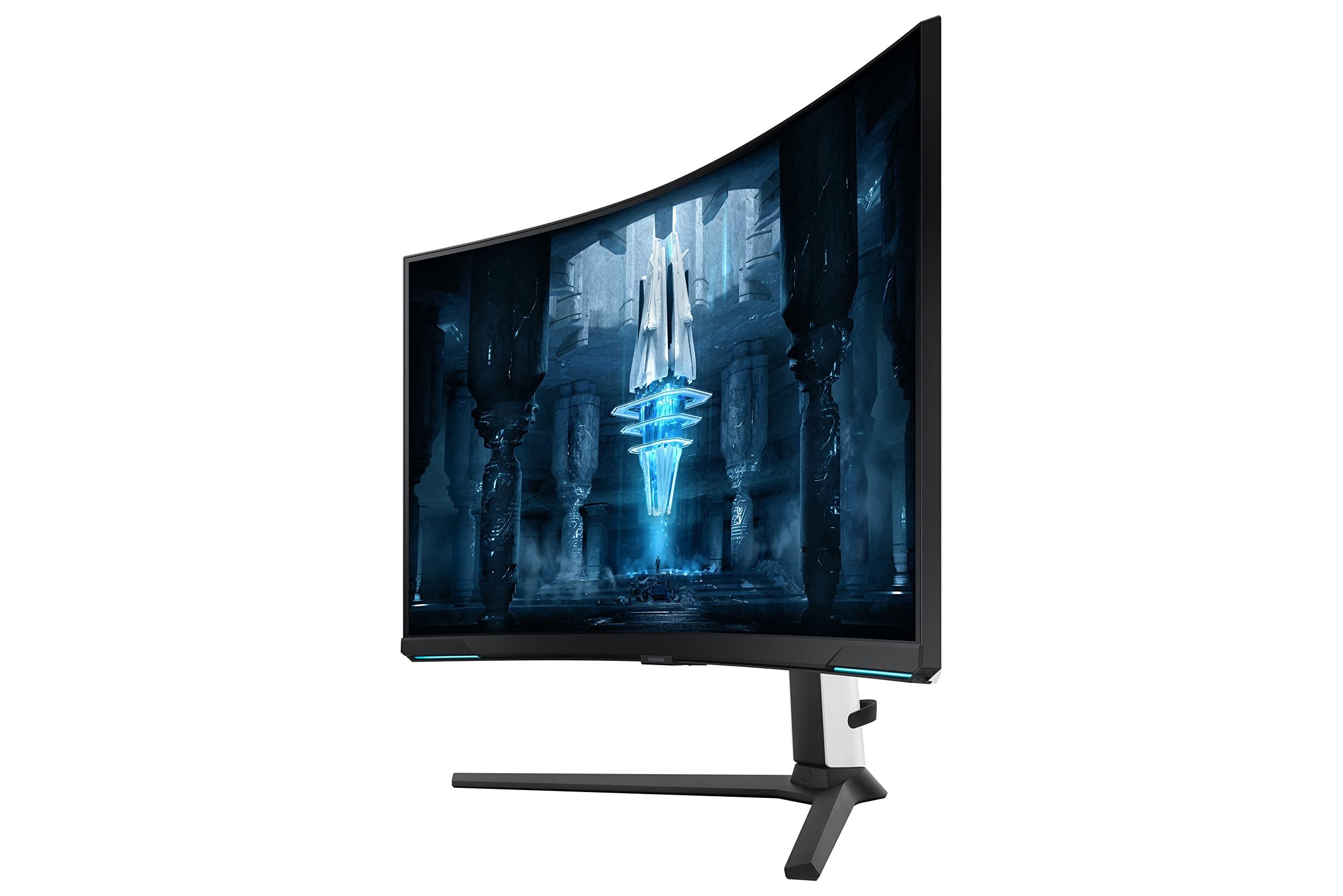 SAMSUNG 2022 Samsung 32" Odyssey Neo G8 4K UHD 165Hz 1ms G-Sync 1000R Curved Gaming Monitor, Quantum HDR2000, AMD FreeSync Premium Pro, Ultrawide Game View, DisplayPort, HDMI, Black (Renewed)