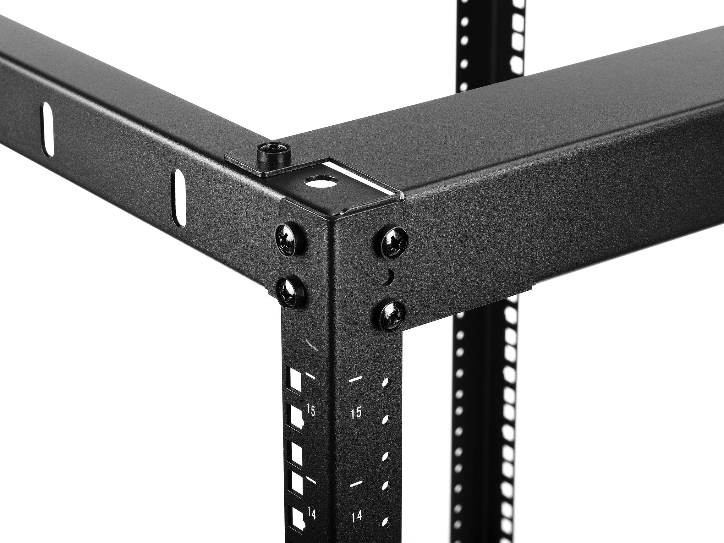 Rosewill Rosewill 15U Open Frame Network Rack for Servers & AV Gear,Server Rack Floor Standing or Wall Mounted, AV Rack for 19" Networking, Servers and Audio 20 inches Depth