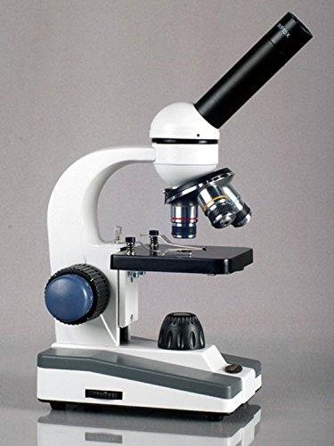 AmScope AmScope M150-MS Compound Monocular Microscope, WF10x Eyepiece, 40x-400x Magnification, LED Illumination, Brightfield, Single-Lens Condenser, Coarse and Fine Focus, Mechanical Stage, 110V