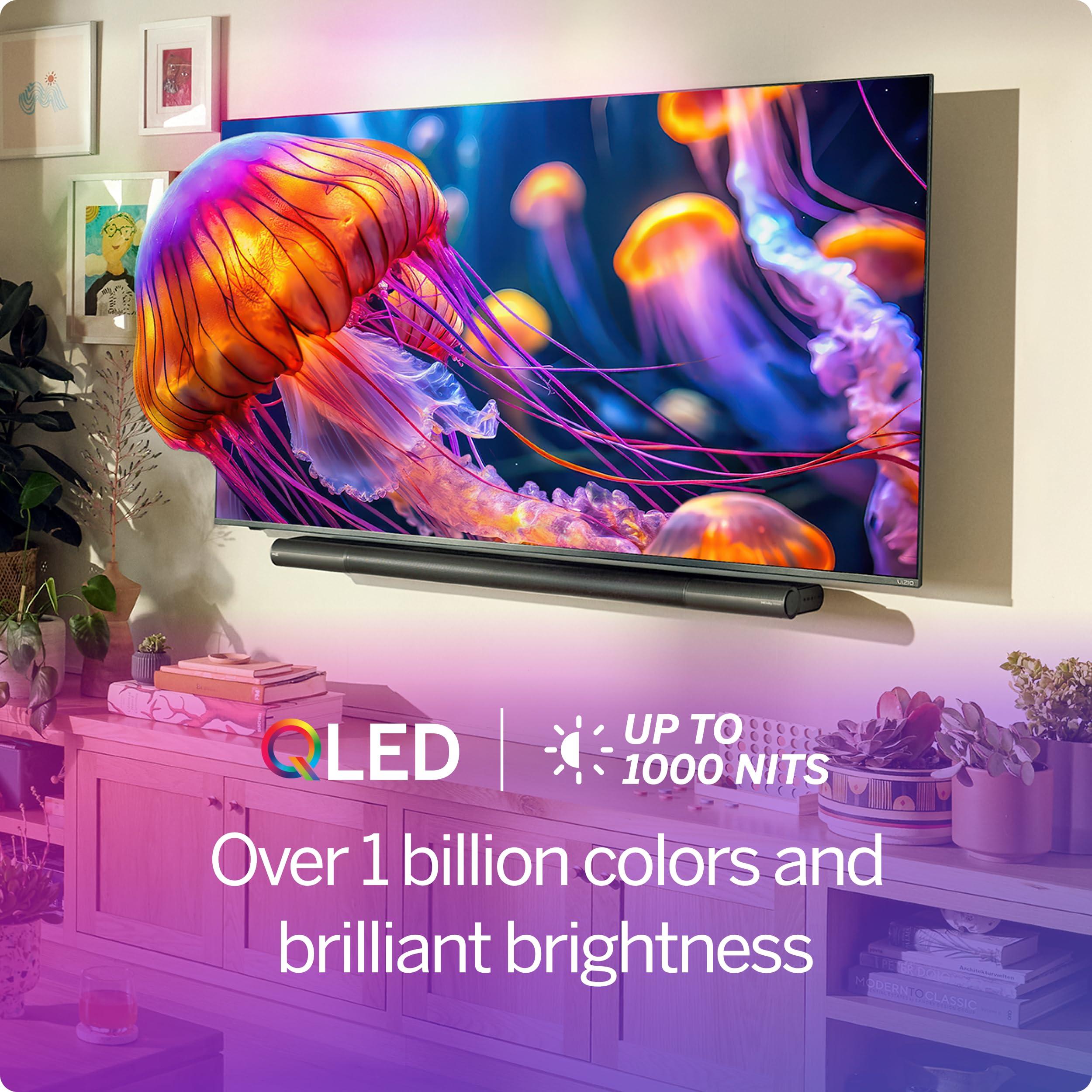 VIZIO VIZIO 75-inch Quantum Pro 4K QLED 120Hz Smart TV with 1,000 nits Brightness, Dolby Vision, Local Dimming, 240FPS 1080p PC Gaming, WiFi 6E, Apple AirPlay, Google Cast Built-in (VQP75C-84, 2023)