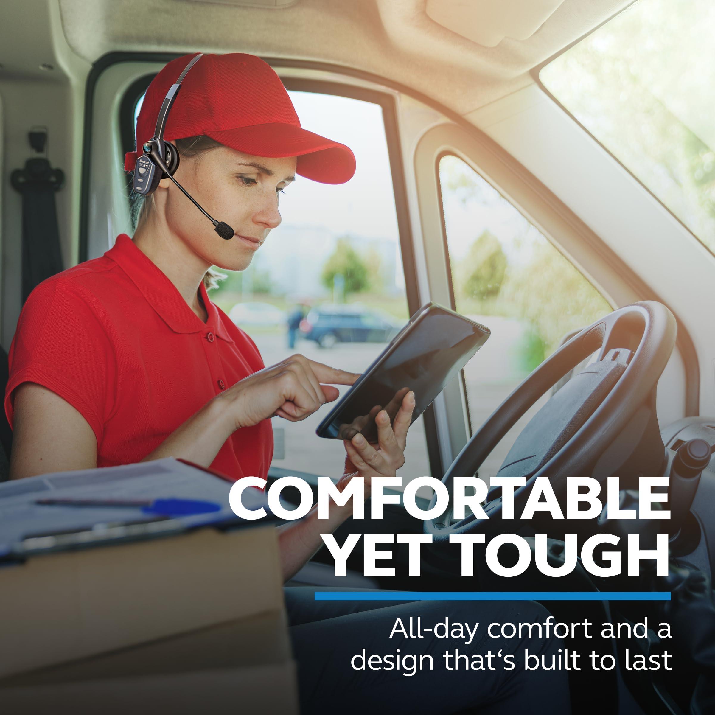 BlueParrott BlueParrott B250-XTS Mono Bluetooth Wireless Headphones 91% Noise Canceling Over Head Trucker Headset with Mic, Lightweight Design with Adjustable Headband, 20 hrs. Talk Time, Blue