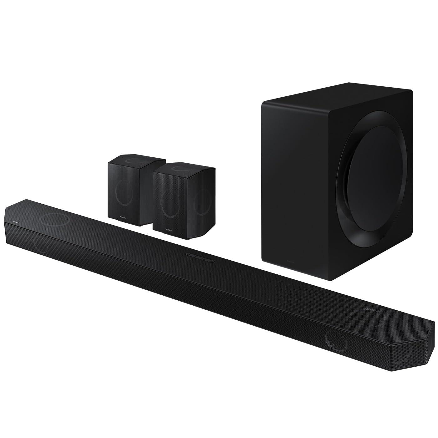 SAMSUNG SAMSUNG HW-Q990D Q-Series 11.1.4 ch. Wireless Dolby Soundbar with Q-Symphony (2024) (Renewed) Bundle with 2 Year Enhanced Protection Pack