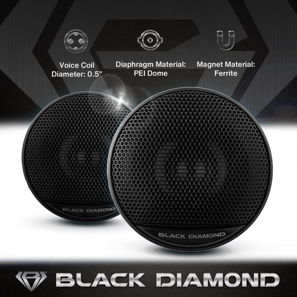 BLACK DIAMOND BLACK DIAMOND DIA-65.2C 6.5\" 2-Way Component System Speaker - 120 Watts, 4 Ohms - Clarity Unparalled by Other Speakers in Their Class (2 Speakers)