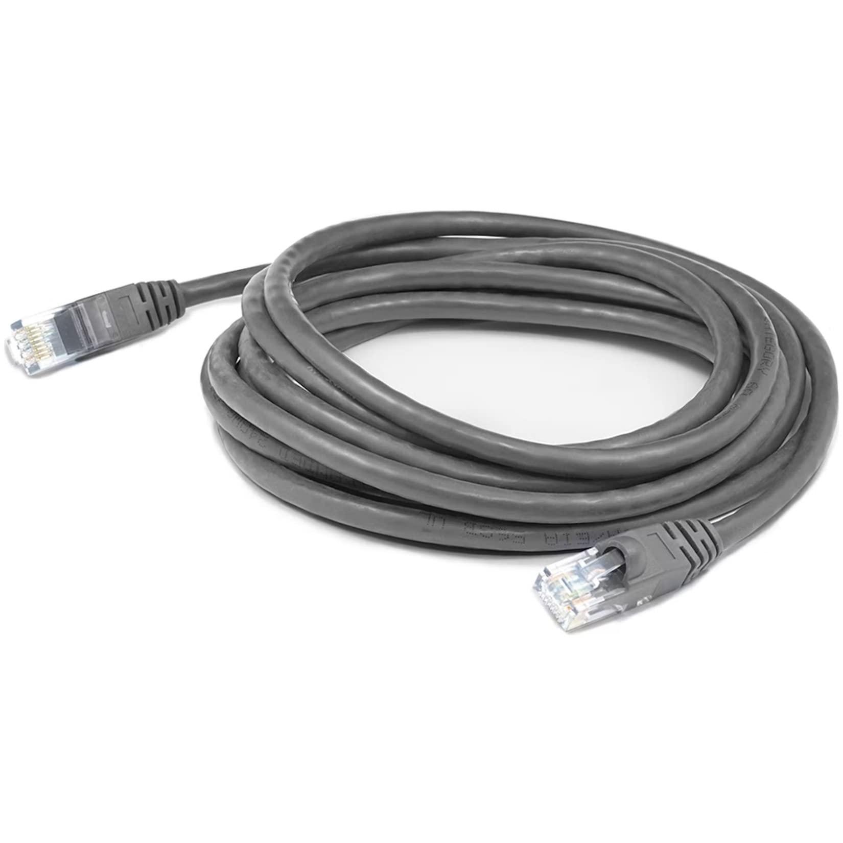 AddOn AddOn 50ft RJ-45 (Male) to RJ-45 (Male) Straight Gray Cat6 UTP PVC Copper Patch Cable