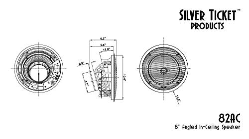 Silver Ticket Products Silver Ticket Products in Ceiling Speaker Package 5.1, 1 x Center Channel, 1 x Left & 1 x Right Channel, 2 x Surround Speakers.