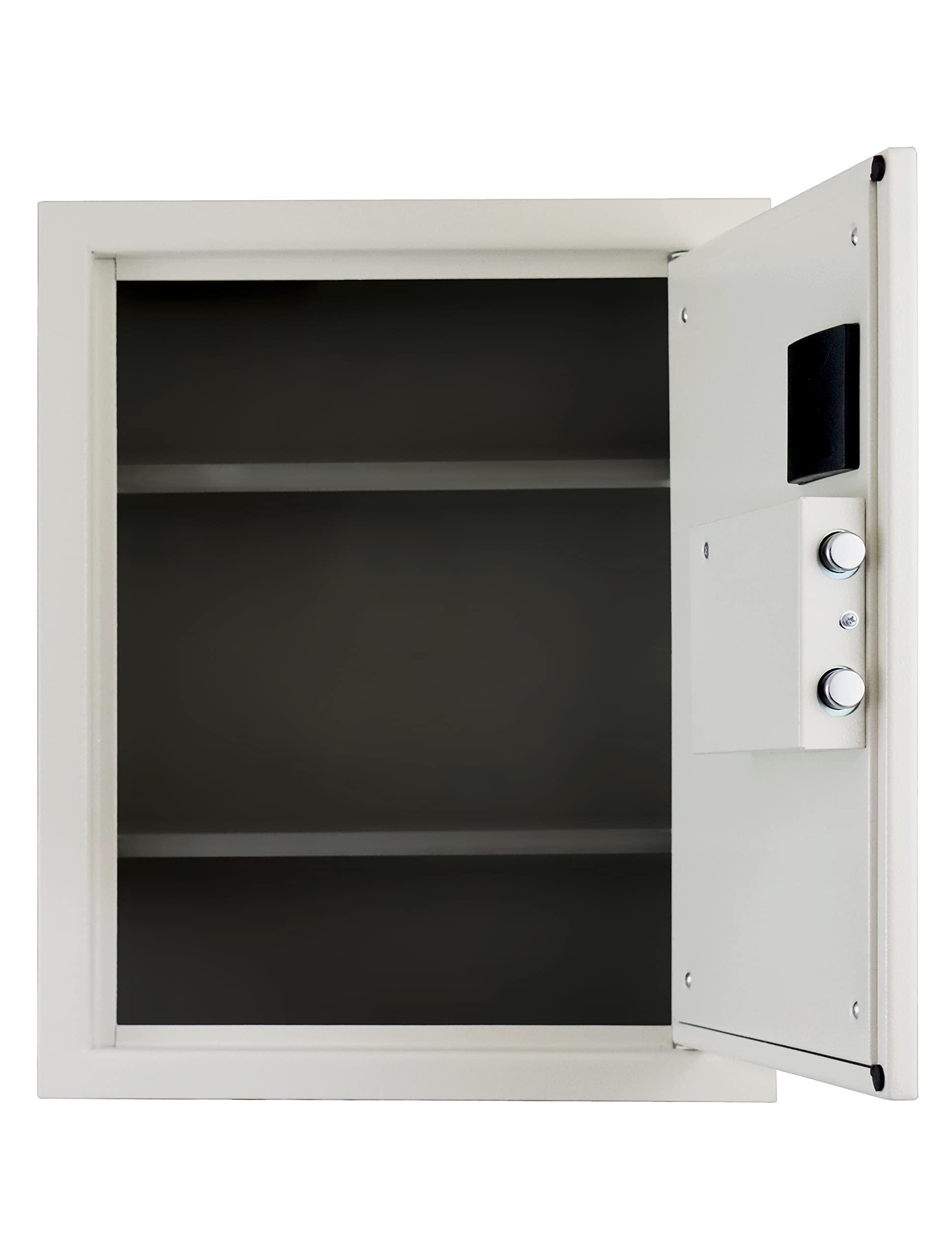 Protex Safe Co. Protex Safe Electronic Keypad Wall Safe (PWS-1814E), Burglary Resistant wall safe, digital electronic locking system, velvet interior, automatic door opening, 2 Removable shelves