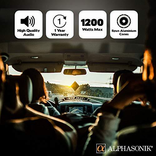 Alphasonik Alphasonik AS10DF 10" 1200 Watts 4-Ohm Down Fire Shallow Mount Flat Enclosed Sub woofer for Tight Spaces in Cars and Trucks, Slim Thin Loaded Subwoofer Air Tight Sealed Bass Enclosure