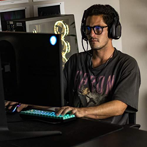 Glassy Glassy Apollo Premium Blue Light Blocking Glasses, Anti Eyestrain and Fatigue, Glasses for Computer and Gaming, Black Frame Clear Lens