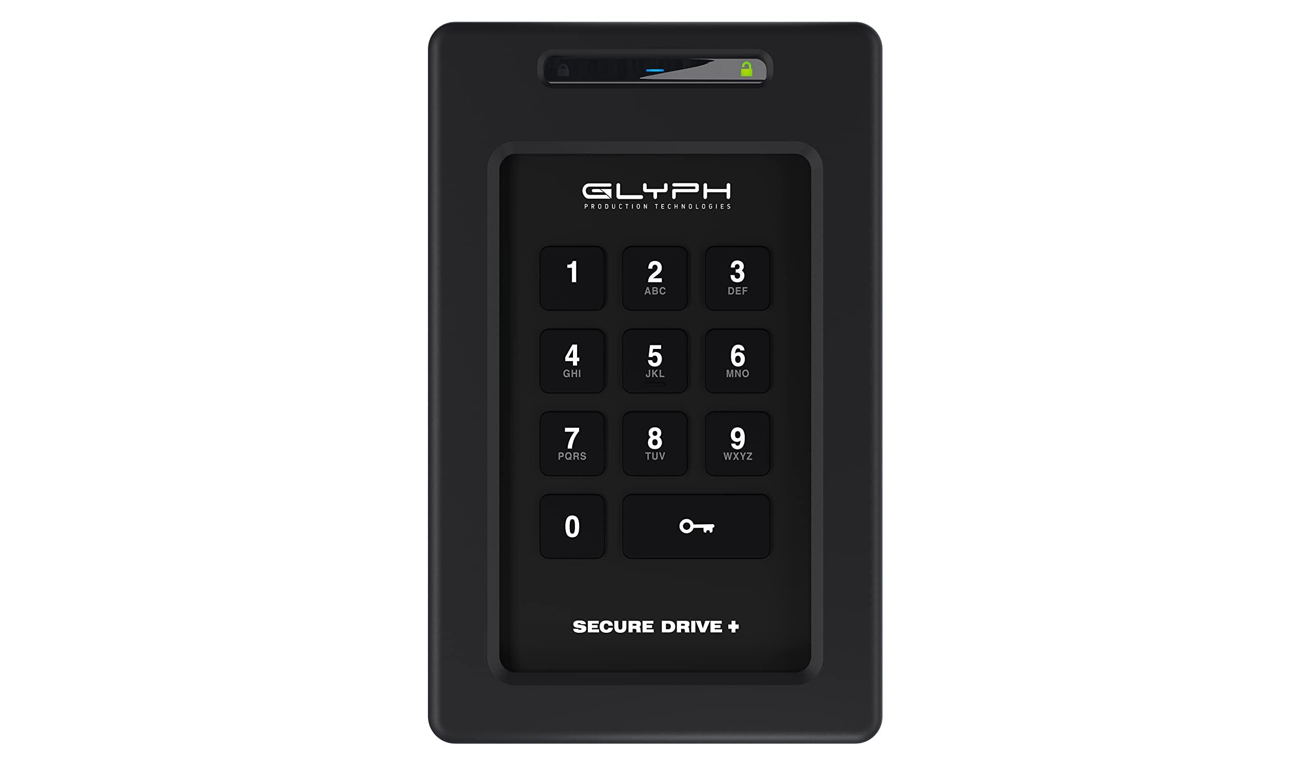 Glyph Production Technologies Glyph SecureDrive+ Professional Encrypted Rugged Mobile SSD with Keypad 4TB
