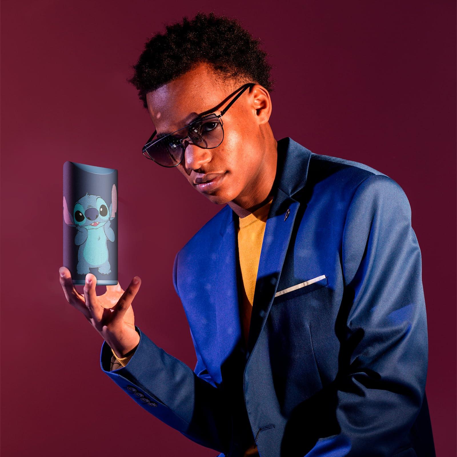 iJoy iJoy Disney Lilo and Stitch Wireless Bluetooth Speaker- Splashproof Rechargeable Wireless Speaker with 3 Hours Playtime/SD Slot/FM Radio- Stitch Stuff, Disney Stitch Gifts for Women//Men/All Fans