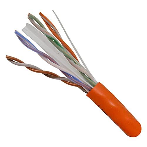 VC VERTICAL CABLE Vertical Cable Cat6, 550 MHz, UTP, 23AWG, Solid Bare Copper,1000ft, Bulk Ethernet Cable - 161 Series, Orange