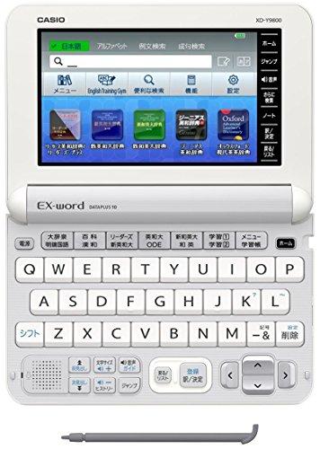 Casio Casio electronic dictionary Data Plus 6 practice English model XD-Y9800WE white content 170