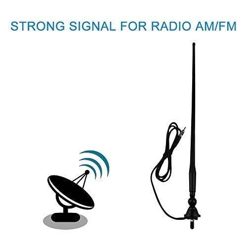 Herdio Herdio Waterproof Marine Radio Antenna 3.0mm Connector Rubber Duck Dipole Flexible Mast FM AM Antenna for Boat Car ATV UTV RZR SPA