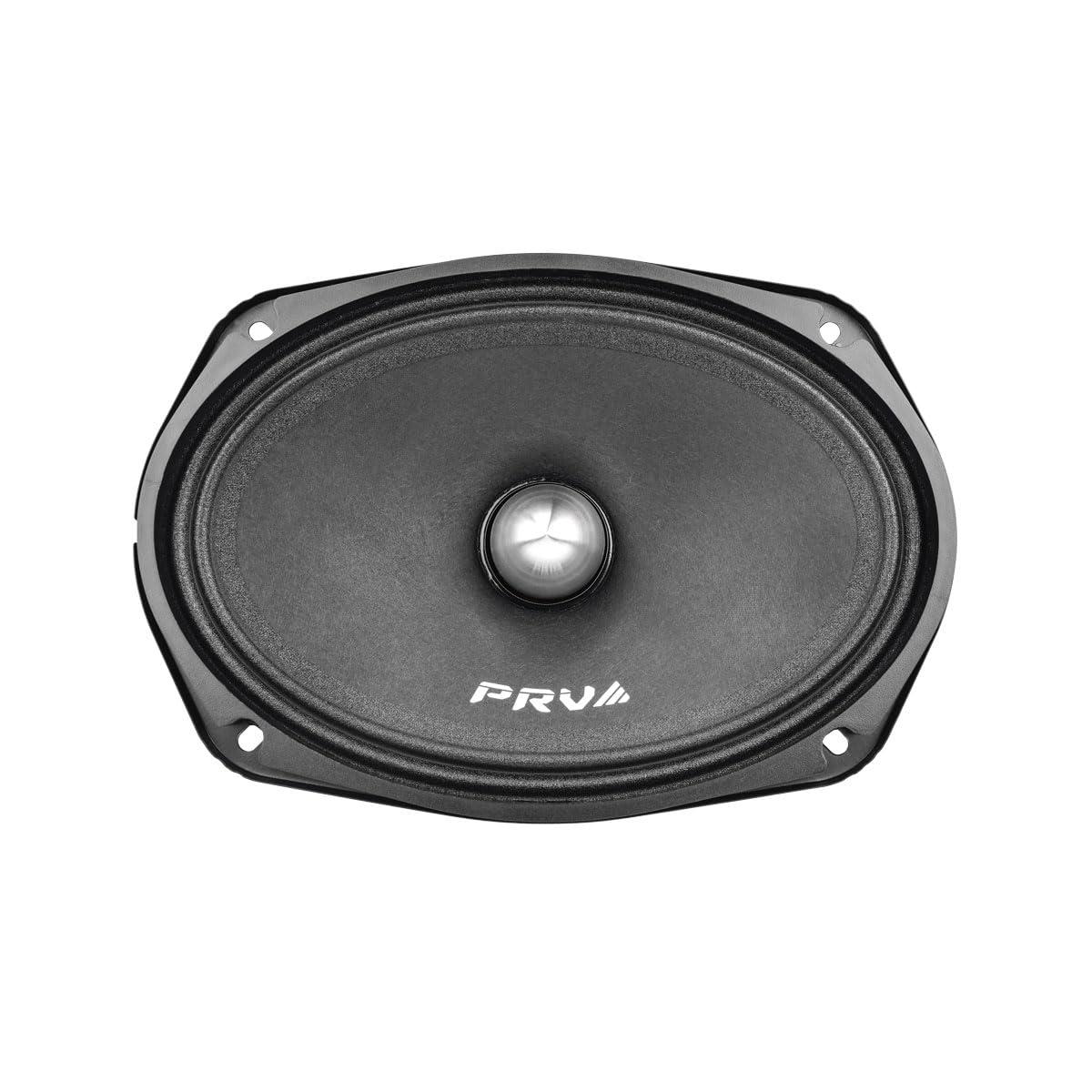 PRV AUDIO PRV AUDIO 69MR500-4 Bullet, 6x9 Inch Midrange Speaker 4 Ohm, 500 Watts Program Power, Loudspeaker for Pro Car Audio (Single)