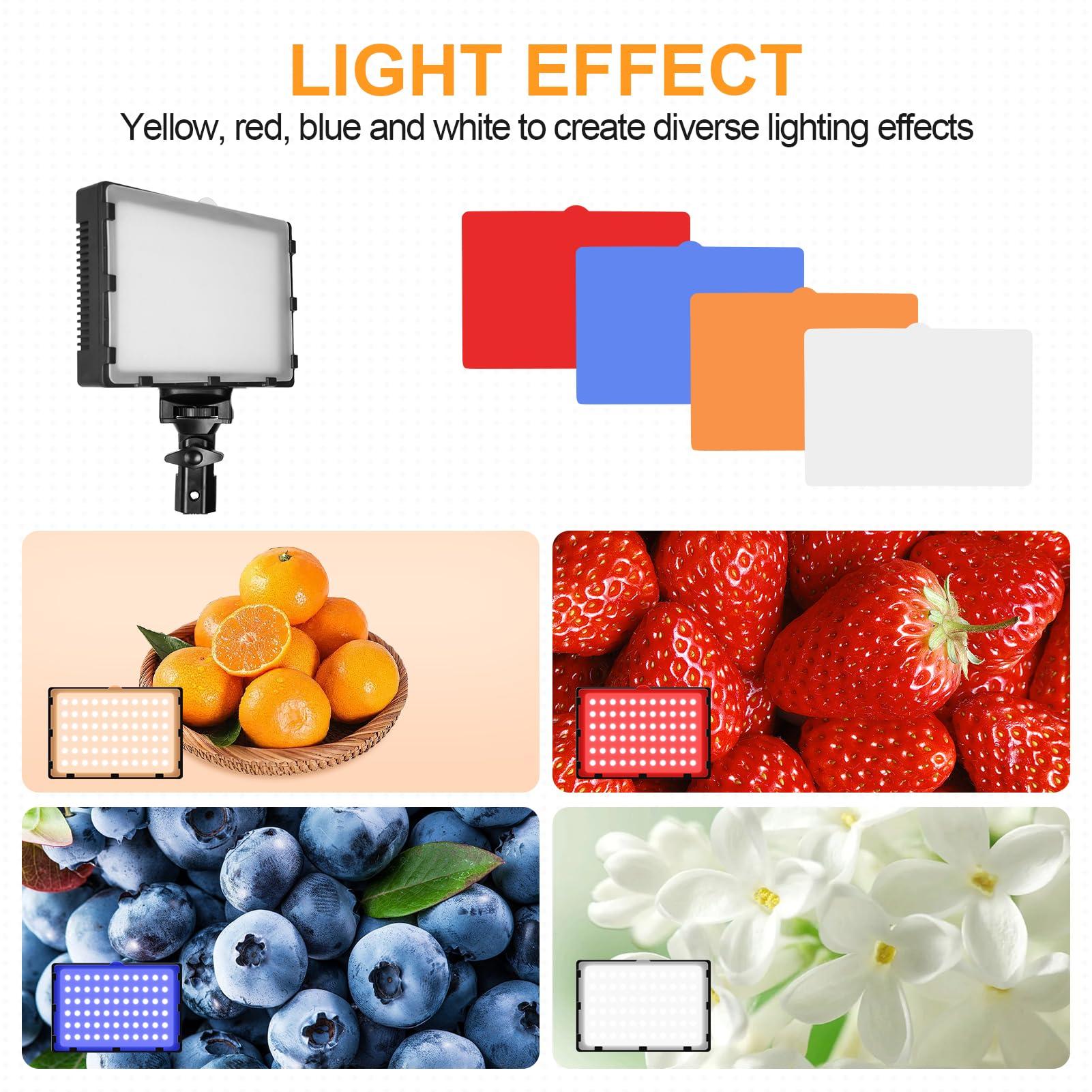 EMART EMART Led Photography Lighting Kit, 2 Pcs Dimmable Continuous Portable Studio Light with 54 inch Adjustable Tripod Stand for Video Recording, Photoshoot, YouTube, Game Streaming