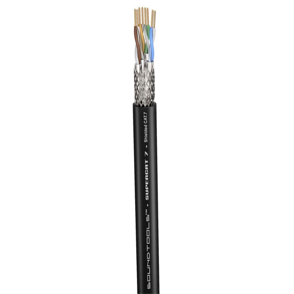Sound Tools SuperCAT 7 Shielded EtherCON Cable (3 feet, Black) - Flexible Polyurethane Jacket, Neutrik Connectors, 10Gbps Speed, CAT7 Standard