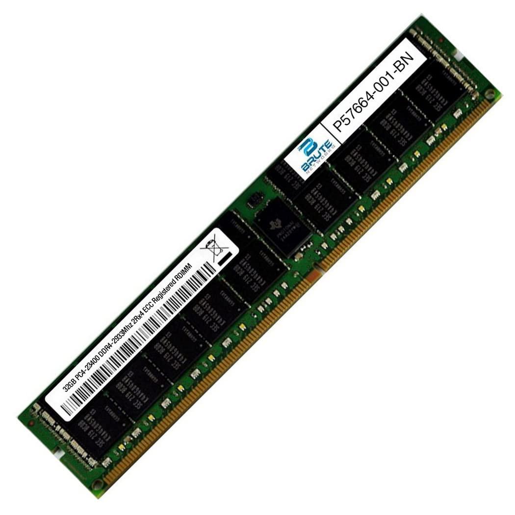 Brute Networks Brute Networks P57664-001-BN - 32GB DDR4-2933Mhz 2Rx4 ECC Registered RDIMM (Compatible with OEM PN# P57664-001)
